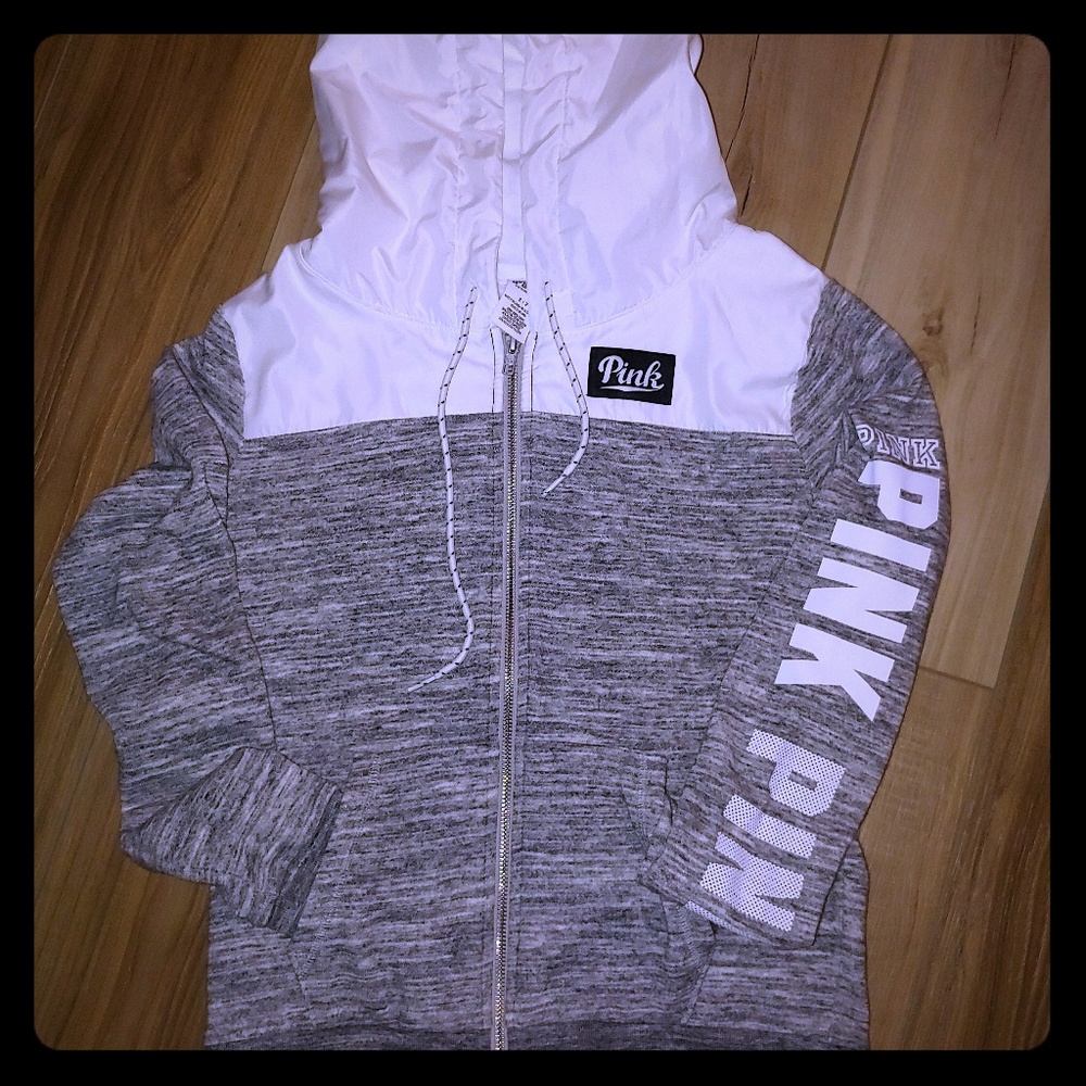 Vs pink anorak type zip up.